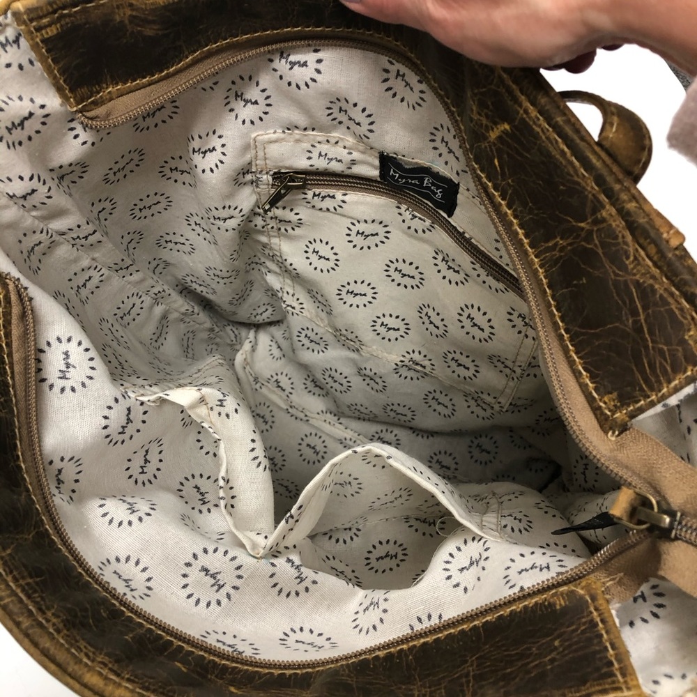 Fleece Leather Tote Bag - Picture 7 of 7